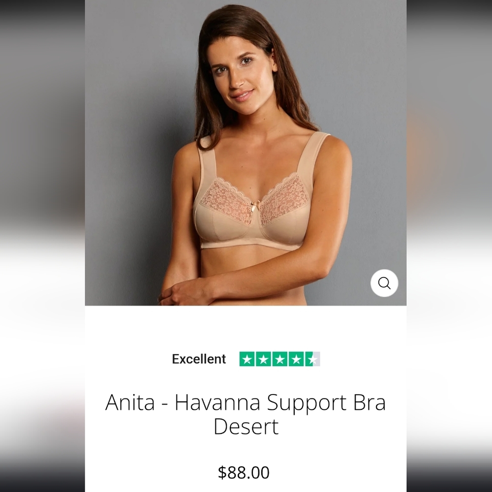 Anita Havanna Support Bra Lace Trim 5813 Desert 46 A Comfort Wireless